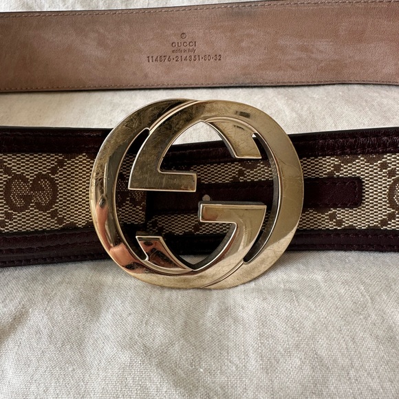 Gucci belt, canvas with purple trim - Picture 2 of 4